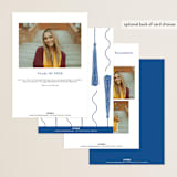 "Tassled" - Graduation Party Invitations in Cobalt by Ashlee Townsend - Back of Card Options