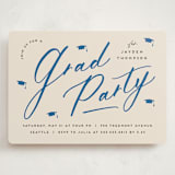 "Celebrate the Grad" - Graduation Party Invitations in Azure by Louise Kay - Front