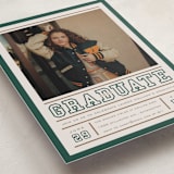 "Varsity Frame" - Graduation Party Invitations in Vintage by Erin L. Wilson - Detail
