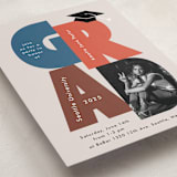 "Grad Letter Pic" - Graduation Party Invitations in Denim by Alethea and Ruth - Detail