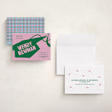 "Capped" - Graduation Party Invitations in Roses by Inkblot Design - Assembled