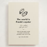 "Oyster" - Graduation Party Invitations in Caviar by Megan Davis - Front