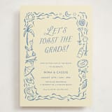 "On the Coast" - Graduation Party Invitations in Sea by Pati Cascino - Front