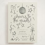 "New Year Cheer" - Graduation Party Invitations in Chalkboard by Kelly Watkins - Front