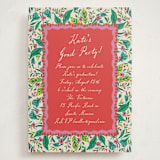 "Whimsical Hand Illustrated Crest" - Graduation Party Invitations in Peony by Jackie Crawford - Front