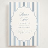 "Stately" - Graduation Party Invitations in Provincial Blue by Creo Study - Front