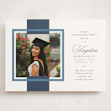 "Preppy Frame" - Graduation Party Invitations in Navy by Owl and Toad - Front