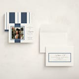 "Preppy Frame" - Graduation Party Invitations in Navy by Owl and Toad - Assembled