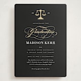 "Law Degree" - Graduation Party Invitations in Ink by Jill Means - Front