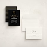 "Law Degree" - Graduation Party Invitations in Ink by Jill Means - Assembled