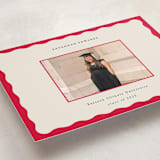 "Decorative Frame" - Graduation Announcements in Crimson by Baumbirdy - Detail