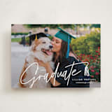 "Tassled T" - Graduation Announcements in Snow by Lauren Chism - Front