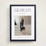 "classic layout" - Graduation Announcements in Navy by Christy Hy Lee - Front