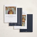 "classic layout" - Graduation Announcements in Navy by Christy Hy Lee - Back of Card Options