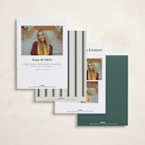 "Varsity Frame" - Graduation Announcements in Evergreen by Angela Garrick - Back of Card Options