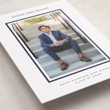 "Collegiate Line" - Graduation Announcements in Navy by Jennifer Wick - Detail