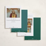 "Duo Colors" - Graduation Announcements in Forest by Pati Cascino - Back of Card Options