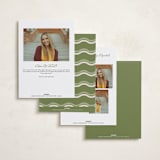 "Scalloped" - Graduation Announcements in Matcha by Melanie Kosuge - Back of Card Options