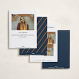 "Belmont" - Graduation Announcements in Navy by Sarah Rosenthal - Back of Card Options