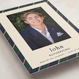 "Belmont" - Graduation Announcements in Navy by Sarah Rosenthal - Detail