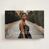 "Ribbons and Cords" - Graduation Announcements in Ink by Megan Davis - Front