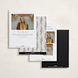 "Celebratory Frame" - Graduation Announcements in Linen by Ana de Sousa - Back of Card Options