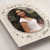 "Illustrated Grad" - Graduation Announcements in Onyx by Ashley Iwafuchi - Detail
