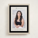 "Modern striped frame" - Graduation Announcements in Noir by Jackie Crawford - Front