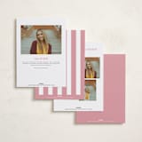 "Charm" - Graduation Announcements in Peony by Sara Hicks Malone - Back of Card Options