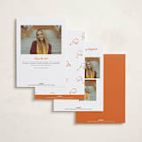 "The Edge" - Graduation Announcements in Mango by Gwen Bedat - Back of Card Options