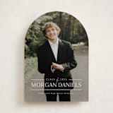 "Grad in Overlay" - Graduation Announcements in Eggshell by Carolyn MacLaren - Front