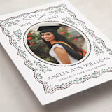 "Ivy Grad" - Graduation Announcements in Linen by Paper Sun Studio - Detail