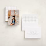 "Modern Serif" - Graduation Announcements in Snow by Ellen Schlegelmilch - Assembled