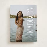 "Pillar" - Graduation Announcements in Snow by Owl and Toad - Front