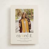 "Earned It" - Graduation Announcements in Marigold by Louise Kay - Front