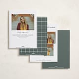 "Broken Border" - Graduation Announcements in Snow by Lauren Chism - Back of Card Options