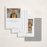 "Literary" - Graduation Announcements in Sea Salt by Everett Paper Goods - Back of Card Options