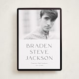 "Classy Graduate" - Graduation Announcements in Salt by Stephanie Hawkes - Front
