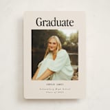 "Persistence" - Graduation Announcements in Cream by Nazia Hyder - Front