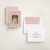 "Whimsical Stripes" - Graduation Announcements in Raspberry Matcha by Vera Lim - Assembled