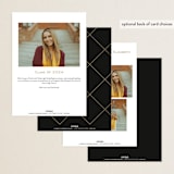 "Legato" - Graduation Announcements in Crisp Linen by Erin L. Wilson - Back of Card Options