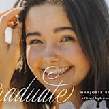 "Swooping" - Graduation Announcements in Cotton by Carmia Jordaan - Detail