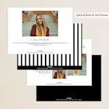 "Editorial Modern" - Graduation Announcements in Chalk by Anupama - Back of Card Options
