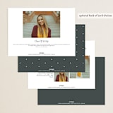 "With a flourish" - Graduation Announcements in Salt by Lea Delaveris - Back of Card Options