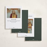 "Numbered" - Graduation Announcements in Ivy by Kelly Schmidt - Back of Card Options