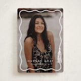 "Tassel Scallop" - Graduation Announcements in Snow by Susan Zinader - Front