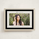 "Modern striped frame" - Graduation Announcements in Noir by Jackie Crawford - Front