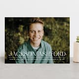 "Classy Stack" - Graduation Announcements in Limestone by Erica Krystek - Front