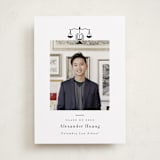 "Scales of Justice" - Graduation Announcements in Ink by Hudson meet Rose - Front