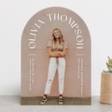 "Arched Name" - Graduation Announcements in Opal by Ana Sharpe - Front
